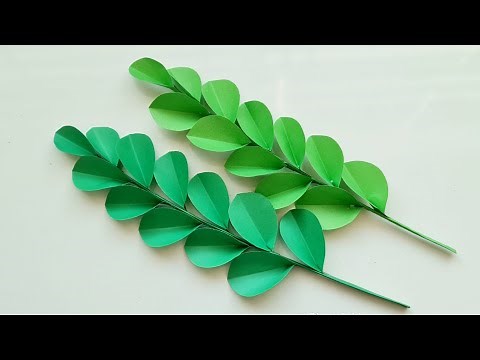 How To Make Paper leaves | DIY Paper Craft | Paper Green leaves | Diary Of Art