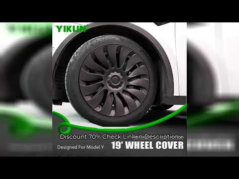 YIKUN 4PCS Hub Cap Replacement Performance Gemini Wheel Cover Full Rim Cover Accessories for Tesla M