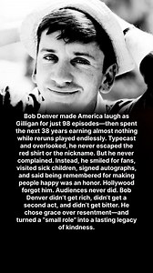 Bob Denver made America laugh as Gilligan for just 98 episodes—then spent the next 38 years earning almost nothing while reruns played endlessly. Typecast and overlooked, he never escaped the red shirt or the nickname. But he never complained. Instead, he smiled for fans, visited sick children, signed autographs, and said being remembered for making people happy was an honor. Hollywood forgot him. Audiences never did. Bob Denver didn’t get rich, didn’t get a second act, and didn’t get bitter. He
