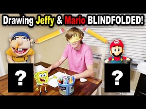 Logan DRAWS Jeffy BLINDFOLDED! | How To Draw Jeffy Tutorial! |