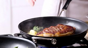 Introducing Anolon X: https://bit.ly/39wRq6H. It features an advanced SearTech™ nonstick cooking surface that retains heat and keeps oil in the middle of the pan for optimal searing. 🔥 Available only at Williams Sonoma. Master the Reverse Sear with WS Test Kitchen's Belle English: https://bit.ly/3sn6NWl | Williams Sonoma