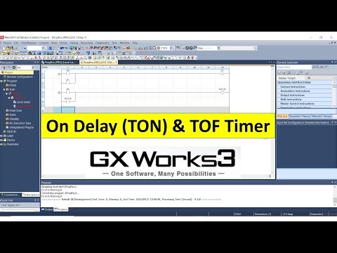 GX Works3 TON & TOF Timer | Mitsubishi PLC On-Delay & Off-Delay Tutorial