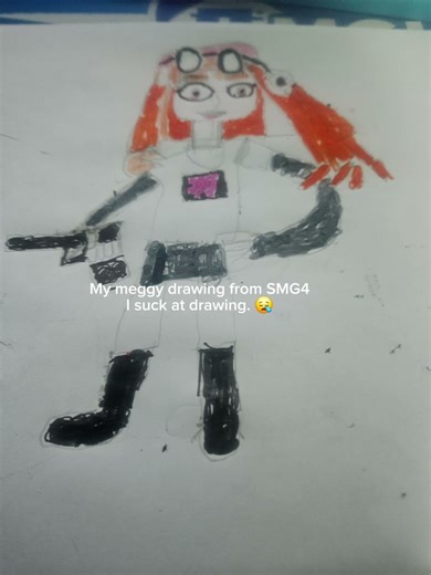 My first drawing of meggy ever (I tried) #meggyspletzer #smg4 #meggy #drawing #myowncreationz