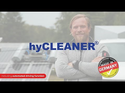 The first machine that cleans solar panels automatically - hyCLEANER solarROBOT®