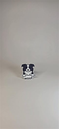Winking Border Collie Sticker 2-pack | Kawaii Dog Woof Decal (2 Inch) - Etsy