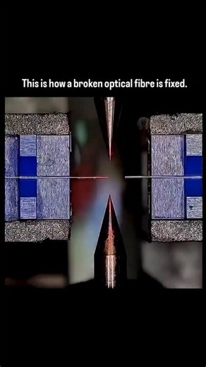 factly.ig on Instagram: "An optical fibre cable joining machine (fusion splicer) uses a high-voltage electric arc of about 3000 volts to fuse two fibre ends together. This process ensures a strong, low-loss connection for efficient signal transmission. #factly_.ig #technology #innovation #tech"