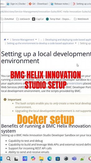 BMC Helix innovation studio setup #bmc #helix #innovation #programming