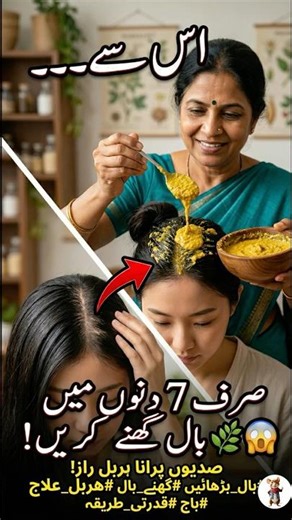 “7 دن میں بال گھنے؟ 😱 یہ راز کسی نے نہیں بتایا!”“Hair Growth in 7 Days? REAL Secret Revealed! 🌿”