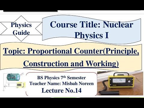 Proportional Counter (Principle, Construction, Working and uses)l Nuclear Physics-I l Physics Guide