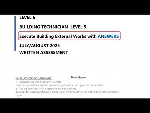 Execute Building External works Building Technician Level 5 July 2025 Cdacc Past Paper with Answers