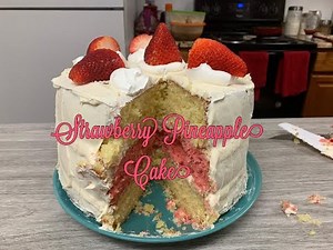 Strawberry Pineapple Triple Layer Cake