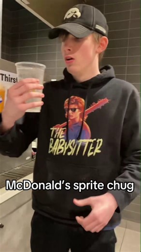 McDonald’s sprite chug! Sorry for being so awkward 😂 WHATS NEXT! #mcdonalds #sprite | Buzzen Drink