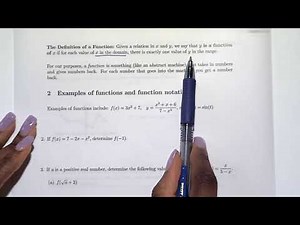 1.3 part 1 - Functions and Relations