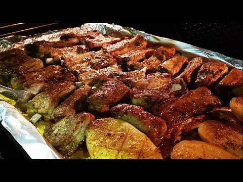 Baked Pork Ribs with Potatoes. Juicy and Tender, Master Chef