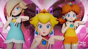 MMD Princess Daisy, Peach and Rosalina dance to - don't be scered