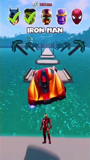 Superhero Car Stunt Challenge! 🏎️💥 Batman vs. Hulk vs. Iron Man vs. Thanos vs. Spider-Man