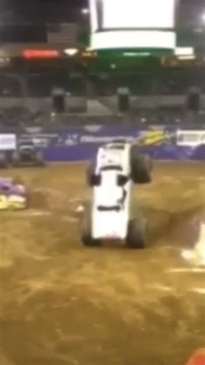 MonsterTalk (Jackson Morris) on Instagram: "Monster Mutt Dalmatian goes for a tumble- then lands on all fours! #monsterjam #trucks #reels #dog #fullsend"