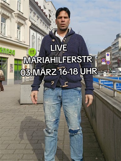 Live am 03.März Mariahilferstraße 66 von 16:00-18:00 Uhr @ORF Radio Wien heute @wien.stabil @Kronen Zeitung @Stadt Wien @atv @2 Meter Latino Modelxicht