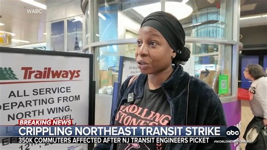 69K views · 454 reactions | Roughly 450 New Jersey Transit train engineers are on strike, leaving hundreds of thousands of commuters traveling in and out of NYC scrambling for transportation. It marks the state’s first transit strike in more than 40 years. Gio Benitez has details. https://abcnews.link/bsZaq4S | ABC World News Tonight with David Muir | Facebook