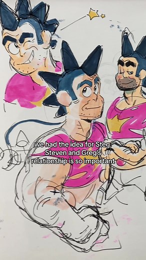 Early Concepts for Steg Multiverse | Steven Universe Animation