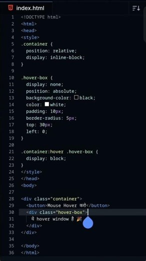 hover html css #coding #codewithbhola