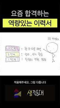 요즘 이력서 이정도는 해야 합격합니다.