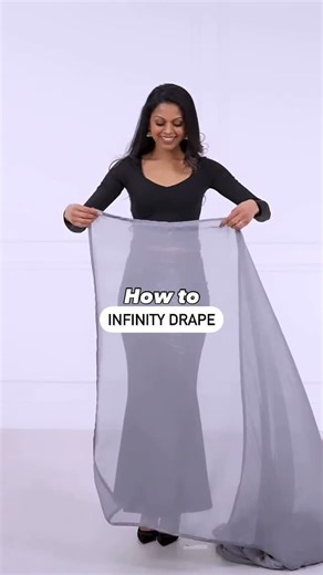How to: Infinity drape ✨ The drape that looks complicated but is super easy to do! Let us know if you guys try this one! Shop the entire outfit from tiabhuva.com Britany Blouse - Black Debonair Saree - Chalice Saree Silhouette - Black [sari, saree draping, saree, saree blouse designs, saree draping tutorial, silk saree draping, saree drape, silk saree, saree hacks, saree tips and tricks, infinity drape, different styles, saree draping, saree silhouette, saree shapewear silhouette, blouse designs