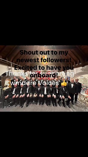 Shout out to my newest followers! Excited to have you onboard! Ian Evans, Steve Bradwick, Matthew Lewis, Chris Paget, Lynne Powell | Cwmdare voices male choir