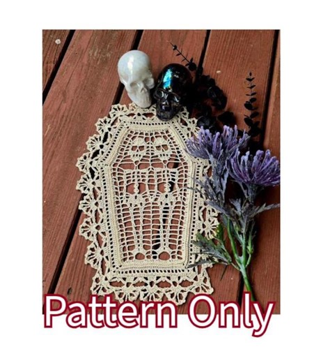 Doily Pattern - Till Death Do Us Part Pattern - PDF Doily PATTERN Only - English Only - Words and Photos Only - No Graphs - Etsy