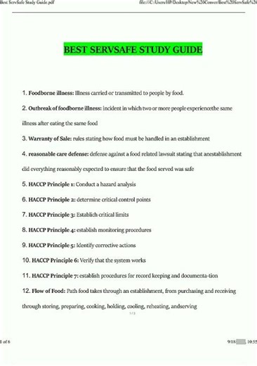 ServSafe Study Guide Questions and Answers Verified Solutions 1439 new video