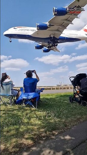 Even Dreams can't look THIS GIANT!😳 British Airbus A380 🇬🇧✈️👑. #britishairways #airbusa380