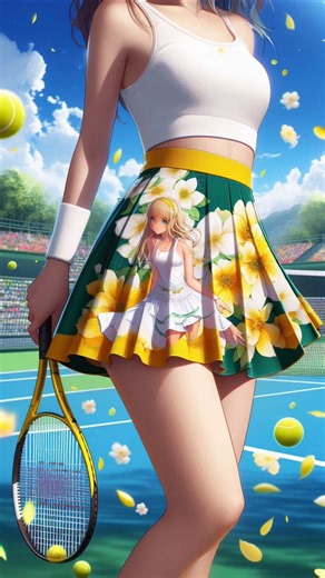 Cute Tennie Skirt😍💝#anime #fashion #ai #trending #viral #shorts #tennis #creative #design #art #usa