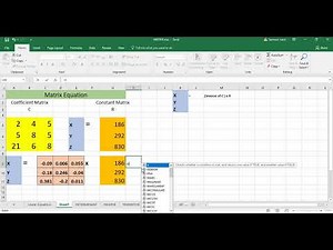 EXCEL: How to solve Systems of Linear Equations in Excel