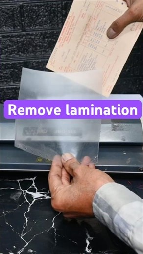 Remove Lamination in document #new #skphotos #lamination #remove