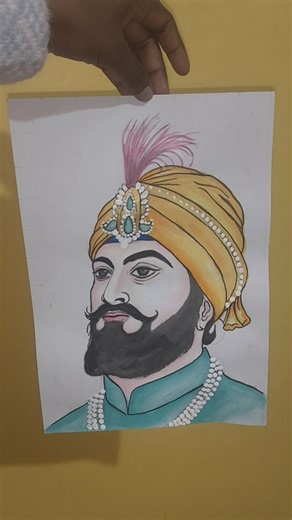 Guru Govind Singh ji drawing guru govind singh ji viral video guru govind singh ji painting art ####