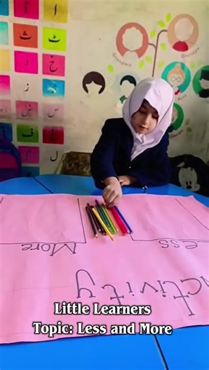 This activity helps nursery students understand the concept of less and more using simple objects. Children learn to compare quantities in a fun and interactive way, building early math and thinking skills. #LessAndMore #NurseryMath #EarlyMathSkills #LearningByDoing #PreschoolLearning