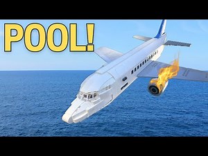 Lego Plane Crashes Into Pool!