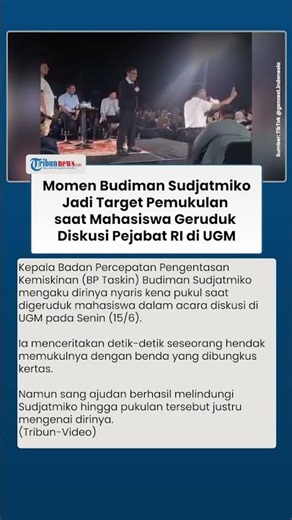 The Moment Budiman Sudjatmiko Was Targeted for Assault as Students Stormed an Indonesian Official...