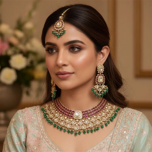 Gold Plated Bridal Necklace Set, Indian Wedding Jewelry, American Diamond Earrings - Etsy