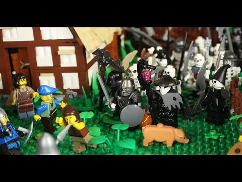 LEGO The GREAT SKELETON WAR: A Heroic Last Stand - Stop Motion Video