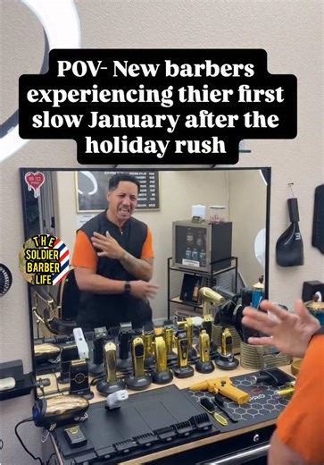 Veteran barbers know that a holiday rush doesn’t mean much unless this month you still doing numbers 📈 Follow @the_soldier_barber_life for more content #thesoldierbarberlife #eminencebarberstudio #elpasobarber #fortblissbarber #newbarber
