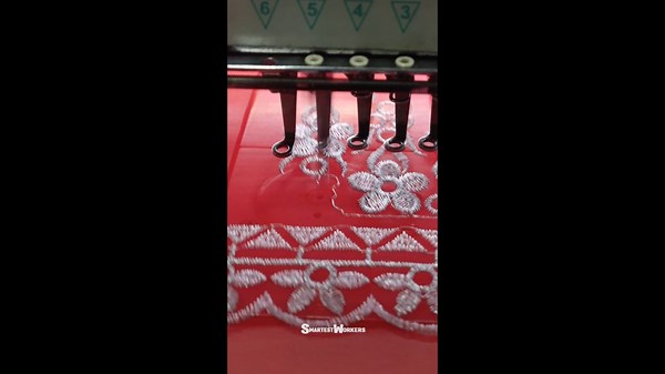 Machine Embroidery on Fabrics with Stylish Designs