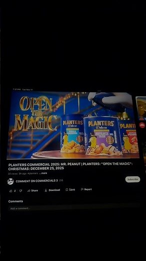 Planters Mr peanut Christmas tv commercial 2025