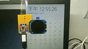 esp32-c3   gc9a01 = 网路时钟 (免跳线,麵包板接直插)