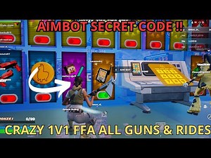 CRAZY 1V1 FFA ALL GUNS & RIDES hozzy FORTNITE CREATIVE How to find secret code aimbot remote code