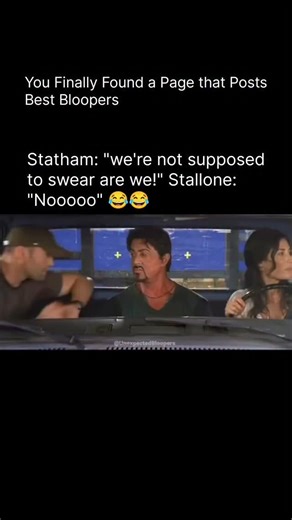 The Best Bloopers on Instagram: "Jason Statham and Sylvester Stallone are two of the biggest icons in action movie history, but they represent two different eras of the genre. Stallone is the blueprint, the larger-than-life superstar who helped define what an action hero even looks like, from Rocky to Rambo to all the legendary roles that made him a global symbol of toughness and grit. Statham came later with a faster, sharper style, playing the modern “no-nonsense” fighter who doesn’t waste wor