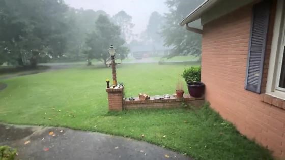Torrential rain and thunder in Georgia, USA