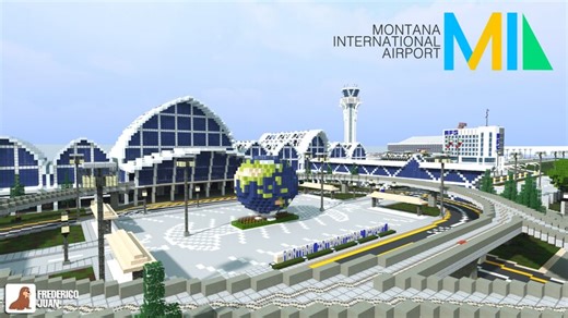 Montana International Airport [Republic of Union Islands] | Full interiors Minecraft Map