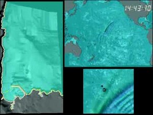 Tsunami Hitting Hilo in 1960; Wave Simulation