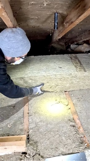 Attic insulation tips…I’m using Rockwool R15 Comfortbatt first. Then I place R38 perpendicular over it. This exceeds the local requirement and makes the bathroom below nice and comfortable. Many thanks to Rockwool for sending this insulation for my client project #insulation #rockwool #bathroomremodel #diy #homerepairtutor | Home Repair Tutor